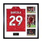 Bradley Barcola Signed Liverpool Shirt Elite Frame (ACG Cert)