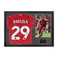 Bradley Barcola Signed Liverpool Shirt Classic Frame (ACG Cert)