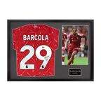 Bradley Barcola Signed Liverpool Shirt Classic Frame (ACG Cert)