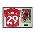 Bradley Barcola Signed Liverpool Shirt Classic Frame (ACG Cert)