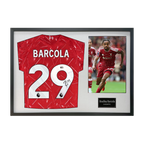 Bradley Barcola Signed Liverpool Shirt Classic Frame (ACG Cert)