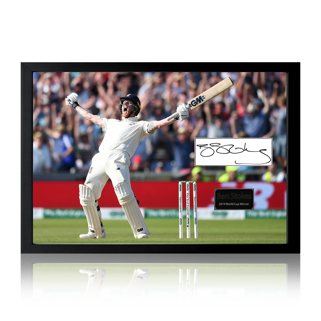 Ben Stokes Signed England Cricket Cut Iconic Frame