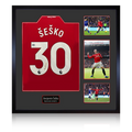 Benjamin Šeško Signed Manchester United Shirt Elite Frame (ACG Cert)