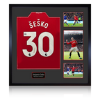 Benjamin Šeško Signed Manchester United Shirt Elite Frame (ACG Cert)