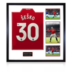 Benjamin Šeško Signed Manchester United Shirt Elite Frame (ACG Cert)