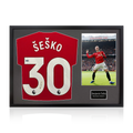 Benjamin Šeško Signed Manchester United Shirt Classic Frame (ACG Cert)