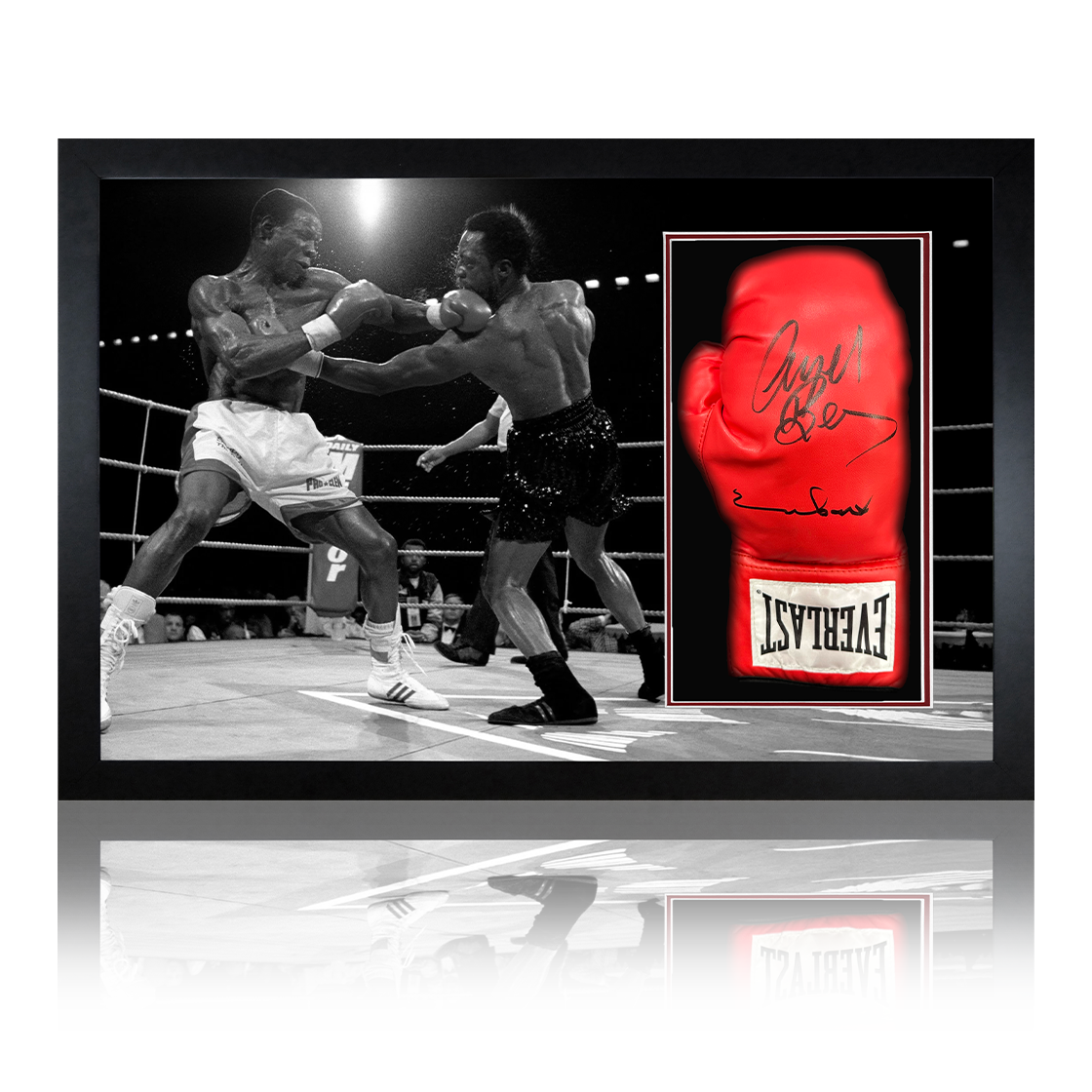 Chris Eubank & Nigel Benn Signed Glove Iconic Frame