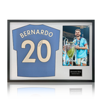 Bernardo Silva Signed Manchester City 23/24 Premier League Champions Shirt Classic Frame