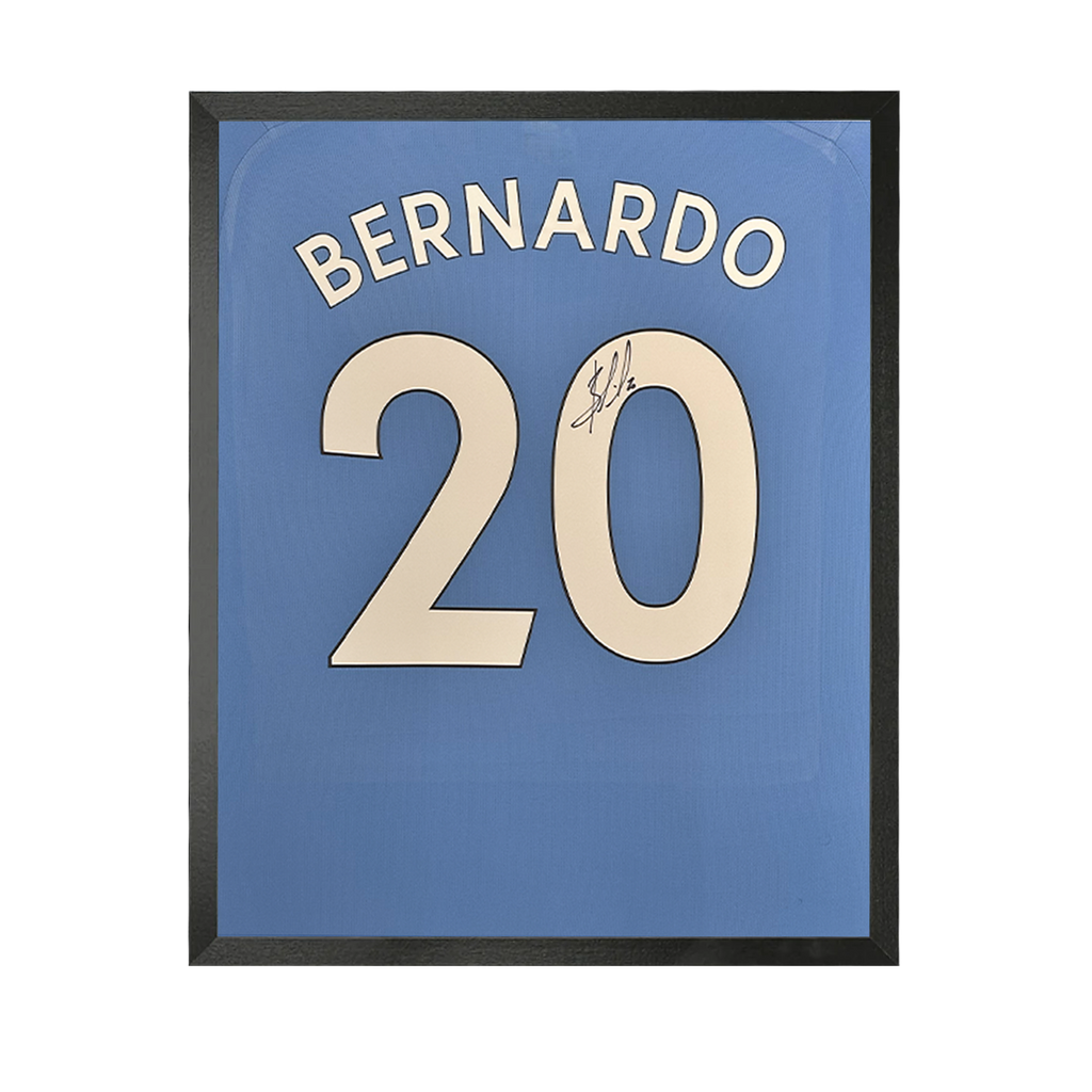 Bernardo Silva Signed Man City 21/22 Shirt Compact Display