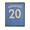 Bernardo Silva Signed Man City 21/22 Shirt Compact Display