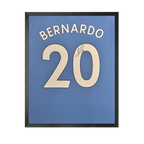 Bernardo Silva Signed Man City 21/22 Shirt Compact Display