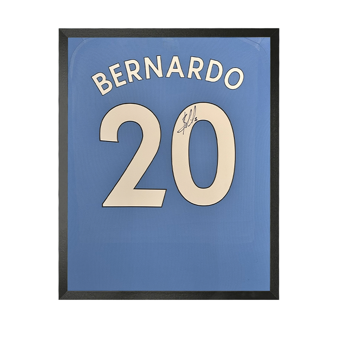 Bernardo Silva Signed Man City 21/22 Shirt Compact Display