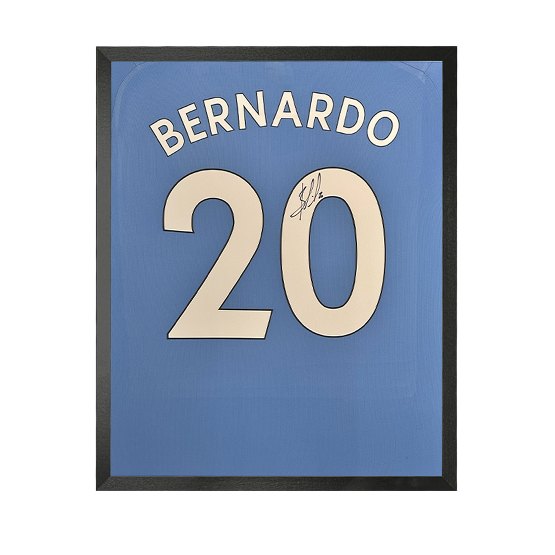 Bernardo Silva Signed Man City 21/22 Shirt Compact Display
