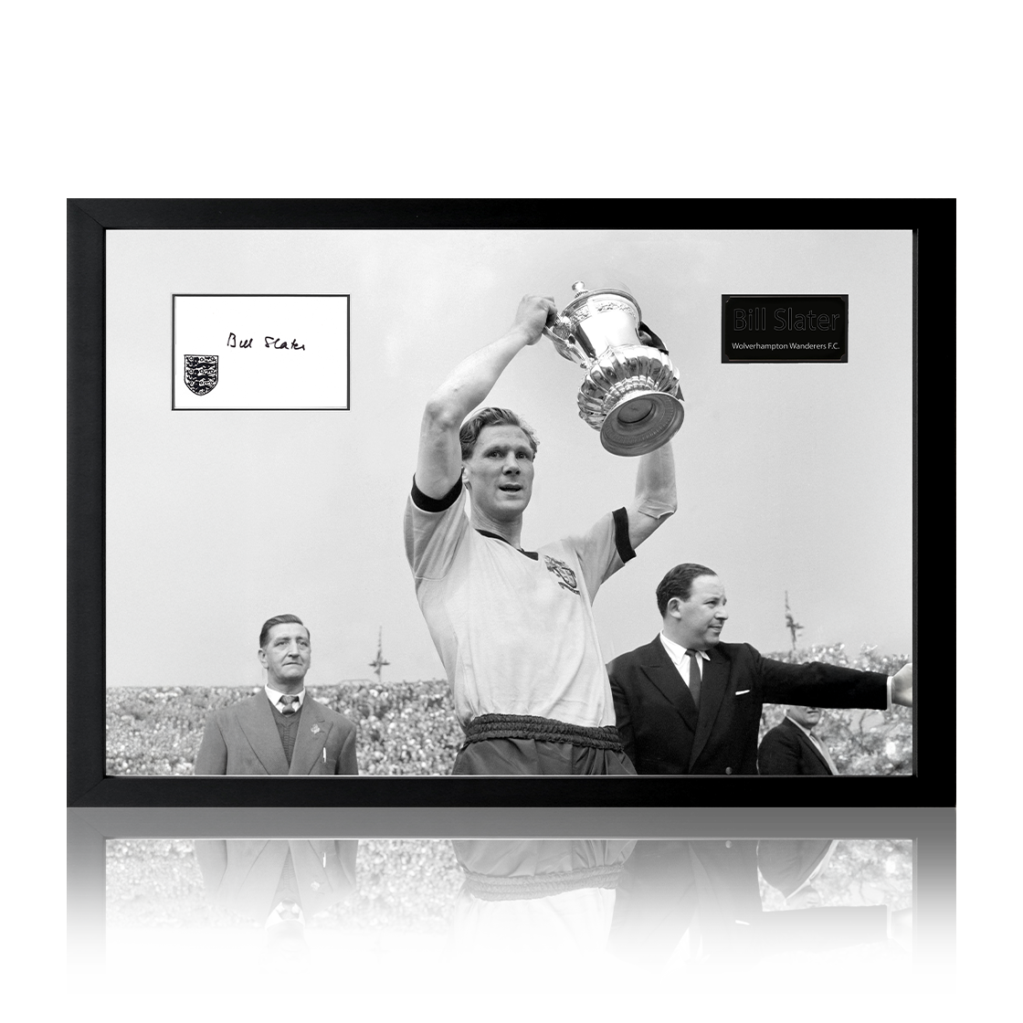 Bill Slater Signed Wolverhampton Wanderers Cut Iconic Frame