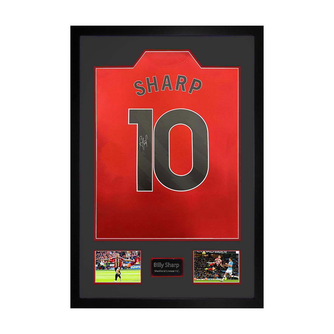 Billy Sharp Signed Sheffield United Shirt Premium Frame