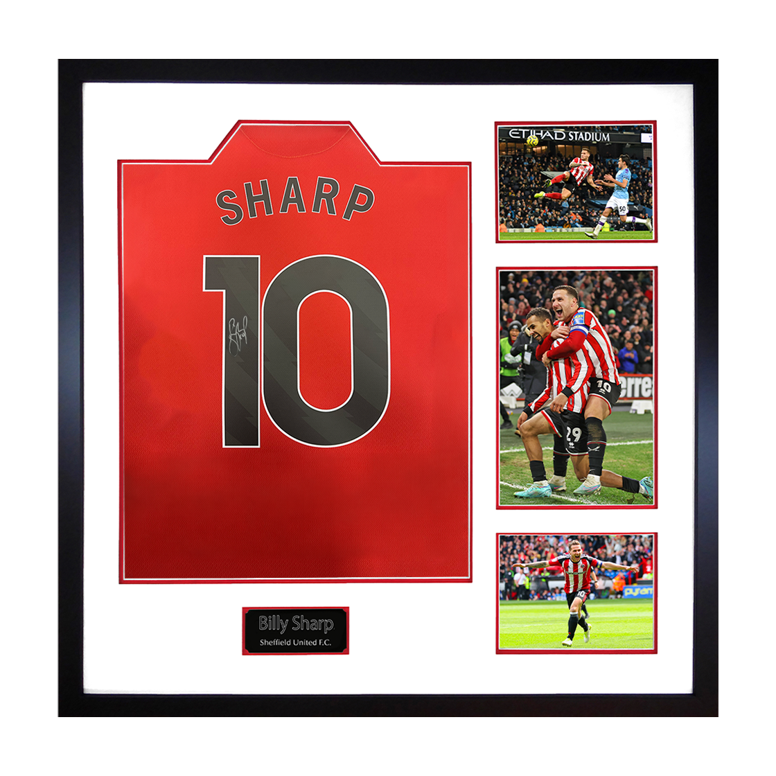 Billy Sharp Signed Sheffield United Shirt Elite Frame – The Fan Cave ...