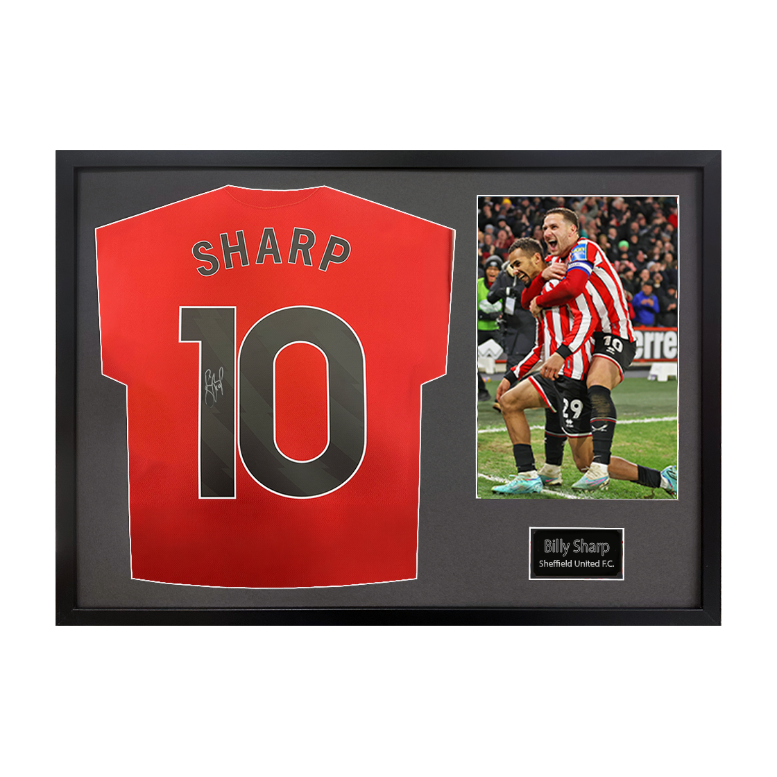 Billy Sharp Signed Sheffield United Shirt Classic Frame