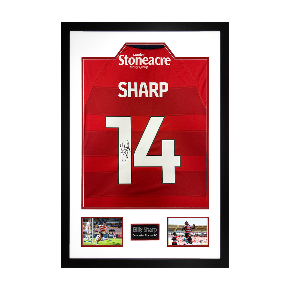 Billy Sharp Signed Doncaster Rovers Shirt Premium Frame – The Fan Cave ...