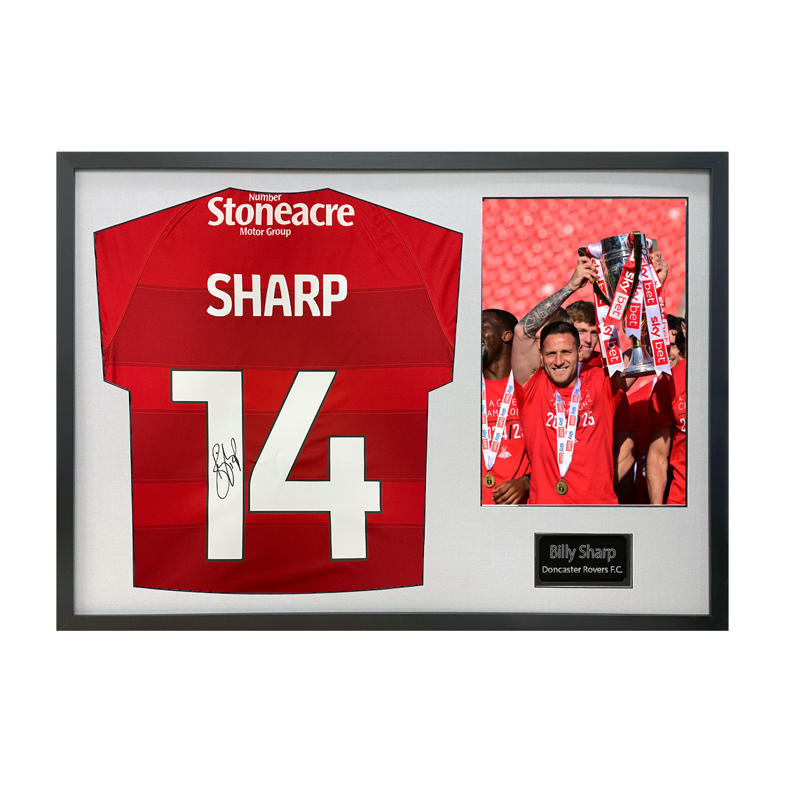 Billy Sharp Signed Doncaster Rovers Shirt Classic Frame – The Fan Cave ...