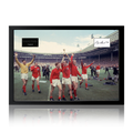 Sir Bobby Charlton Signed England Cut Iconic Frame