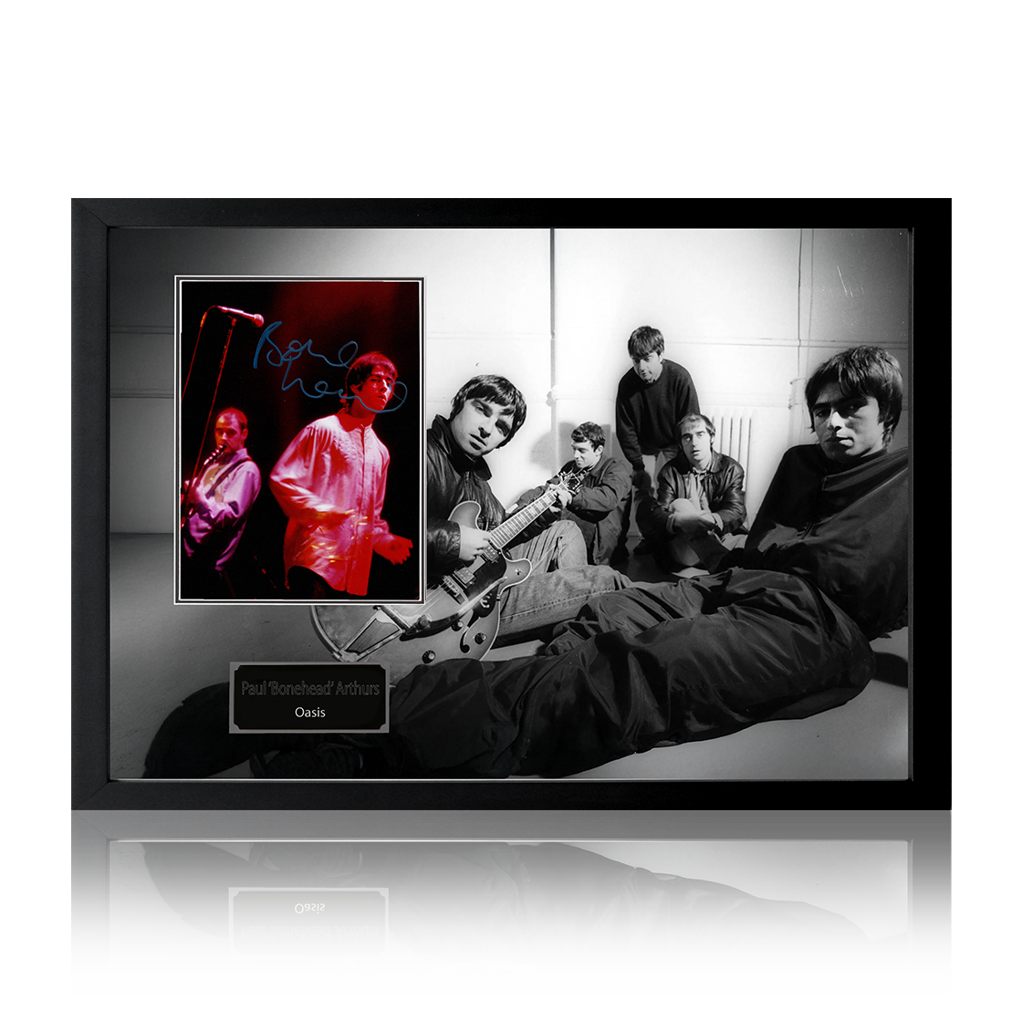 Paul 'Bonehead' Arthurs Signed Oasis Image Iconic Frame