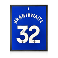 Jarrad Branthwaite Signed Everton Shirt Compact Display