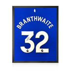 Jarrad Branthwaite Signed Everton Shirt Compact Display