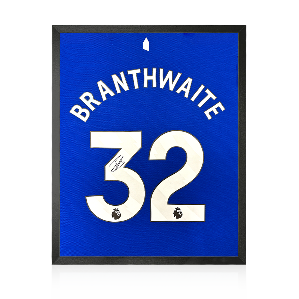 Jarrad Branthwaite Signed Everton Shirt Compact Display