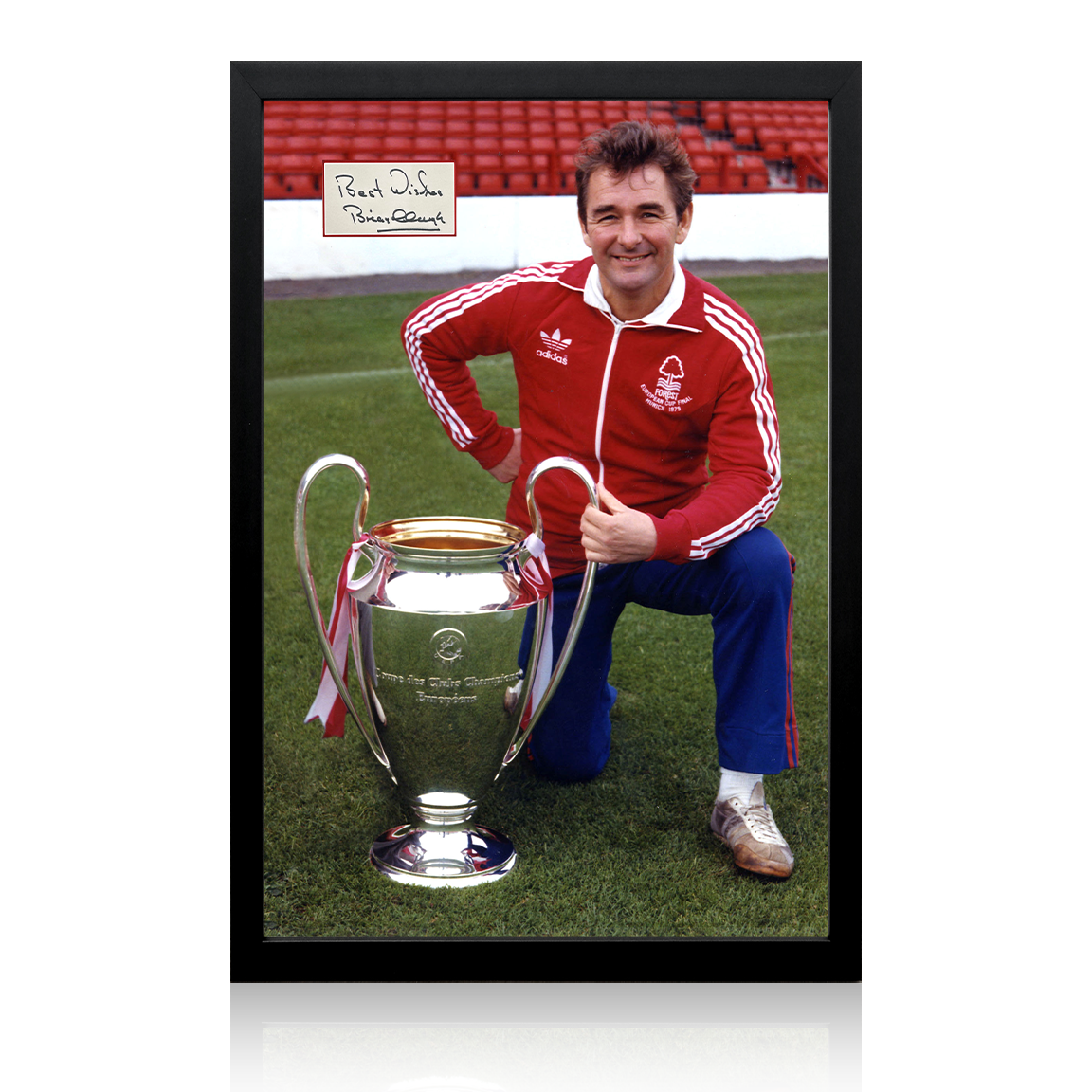 Brian Clough Signed Forest #3 Iconic Frame