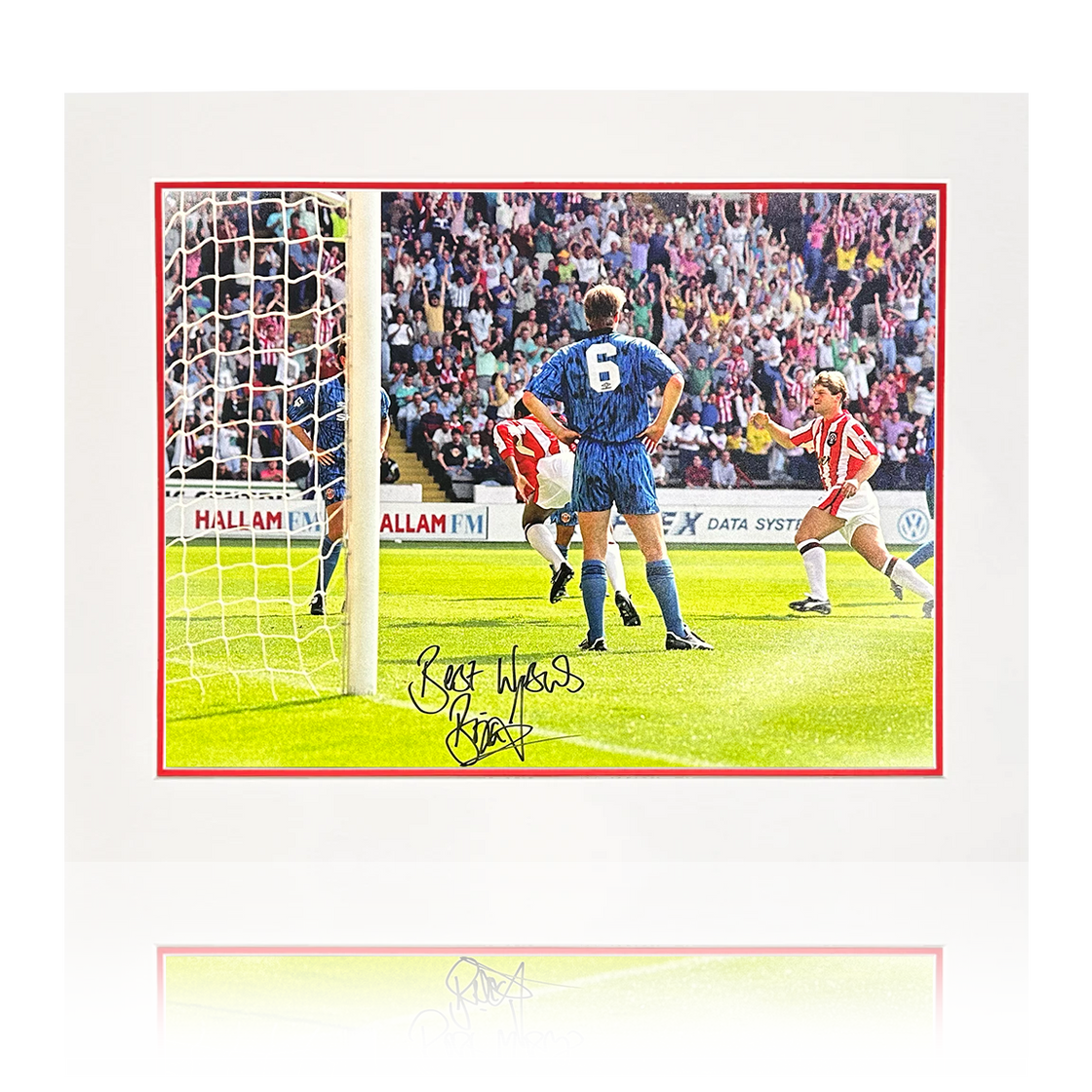 Brian Deane Signed Sheffield United Mount