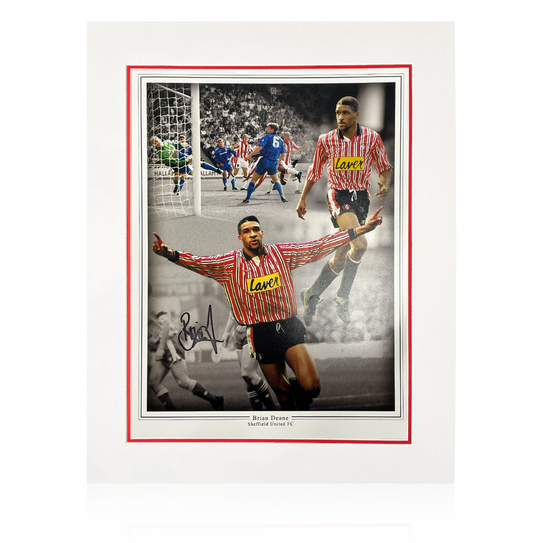 Brian Deane Signed Sheffield United Mount