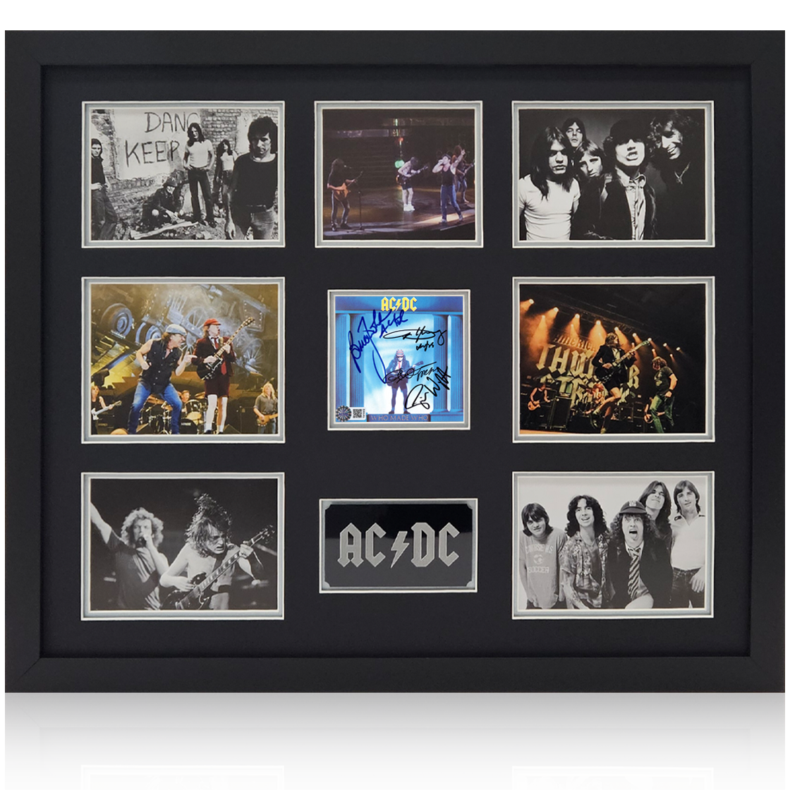 AC/DC Band Signed CD Cover Elite Frame (AFTAL Authentication)