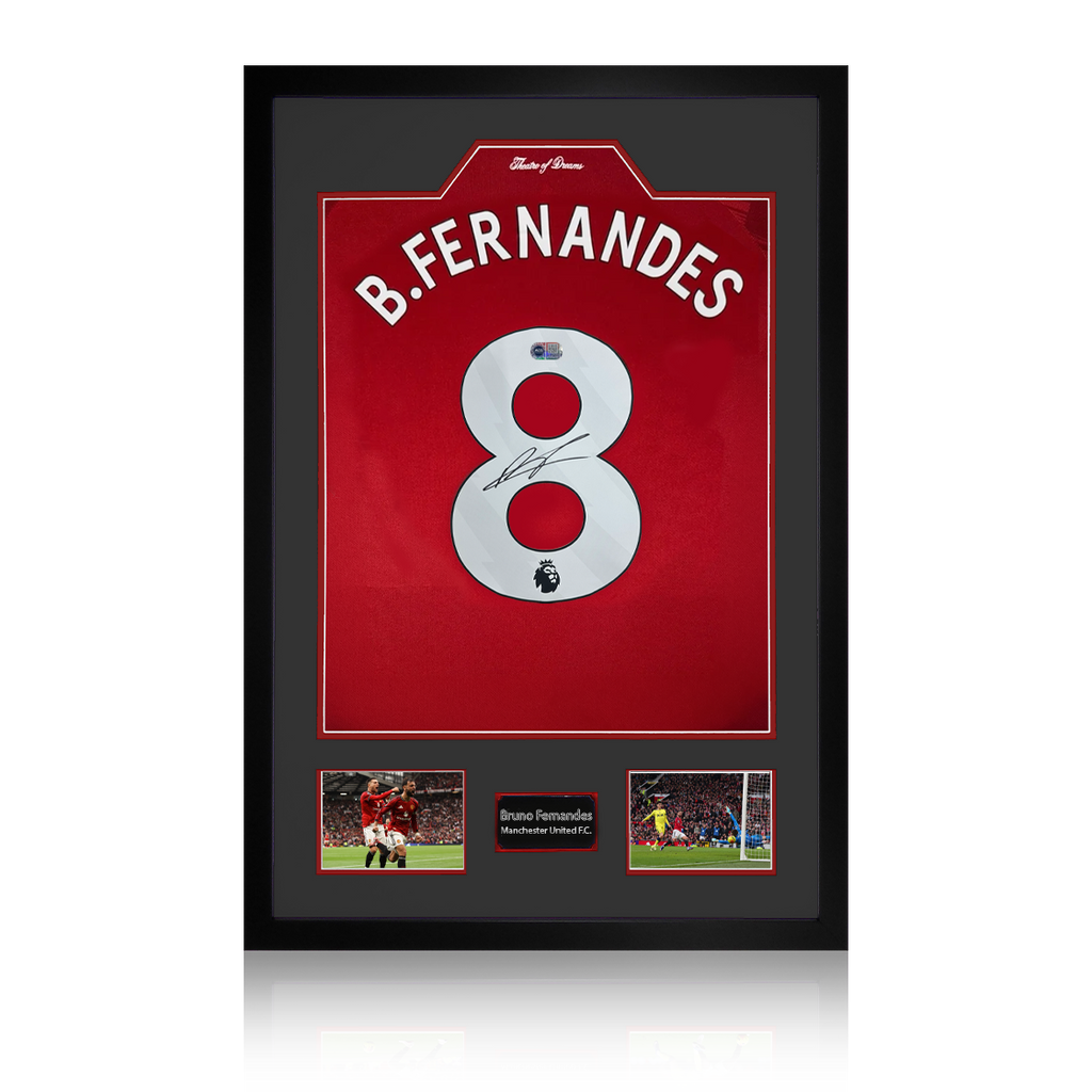 Bruno Fernandes Signed Manchester United Shirt Premium Frame (ACG Cert)