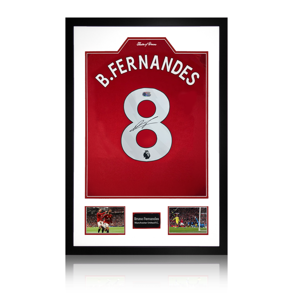 Bruno Fernandes Signed Manchester United Shirt Premium Frame (ACG Cert)