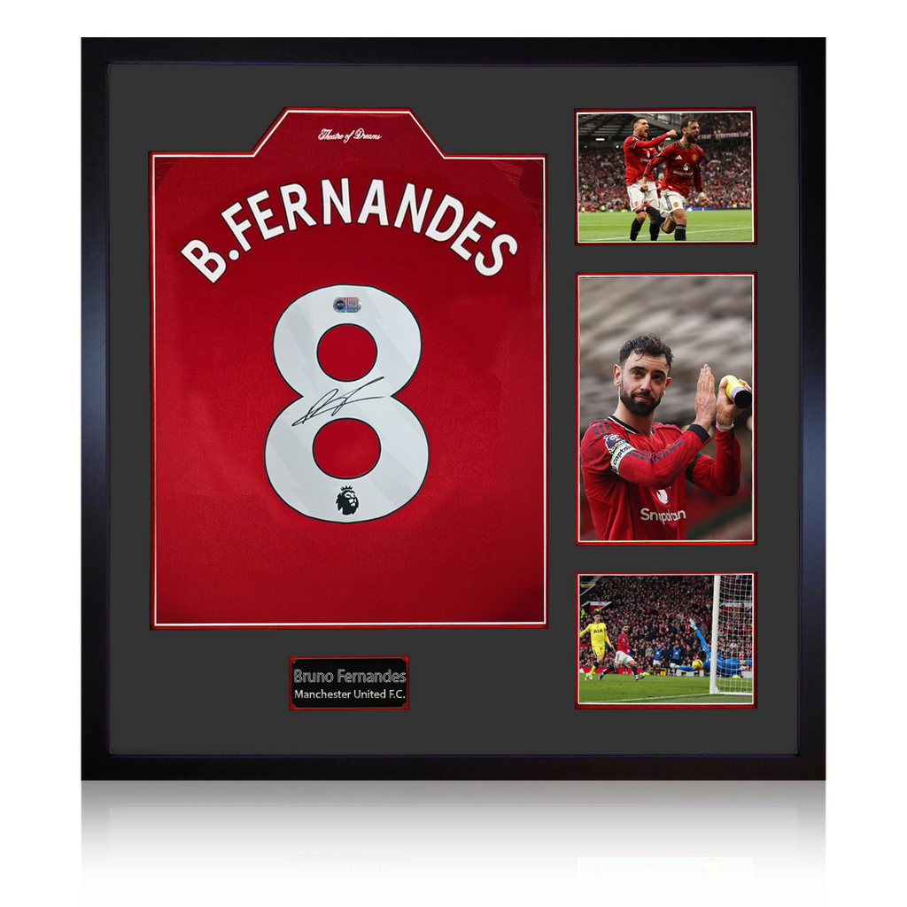Bruno Fernandes Signed Manchester United Shirt Elite Frame (ACG Cert)