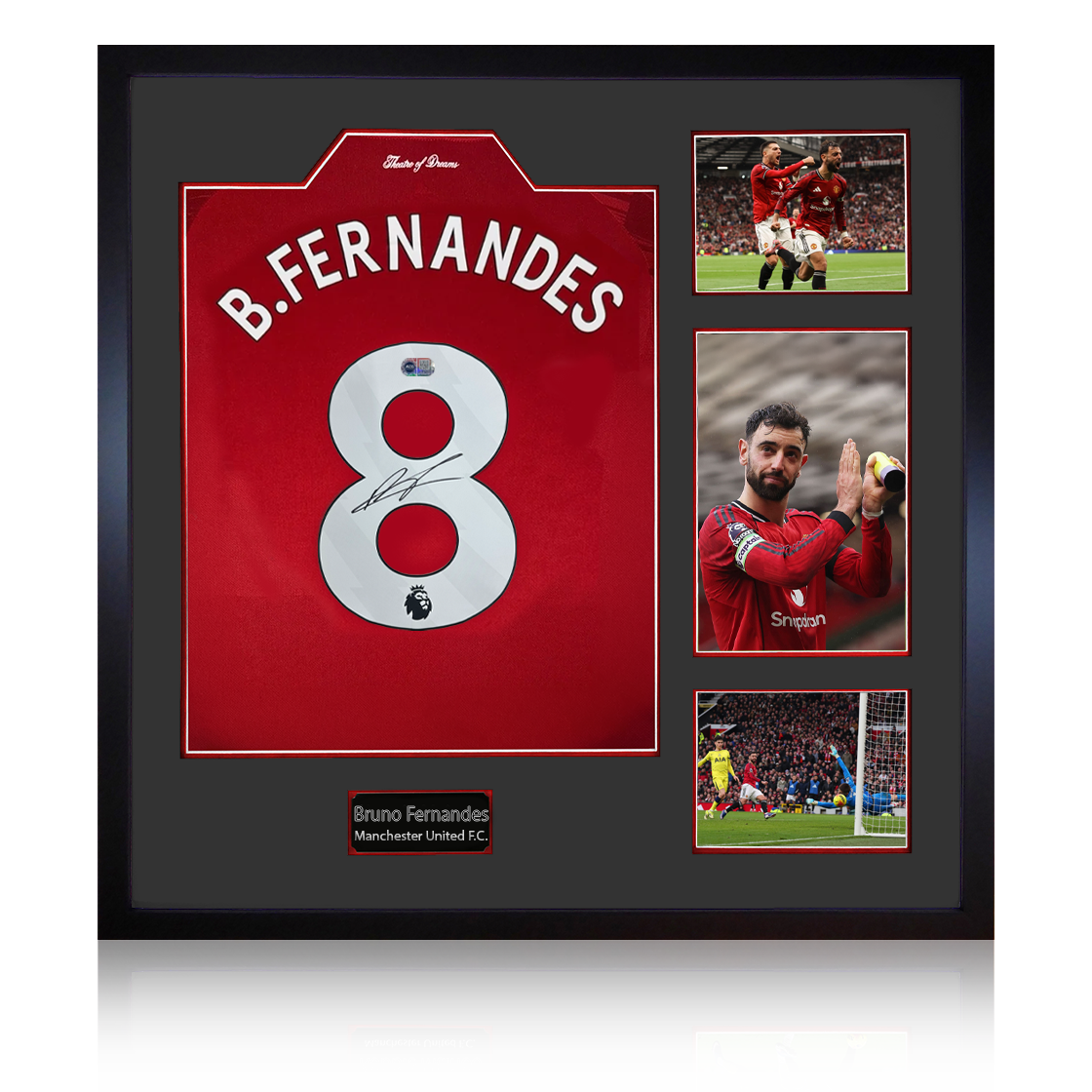 Bruno Fernandes Signed Manchester United Shirt Elite Frame (ACG Cert)