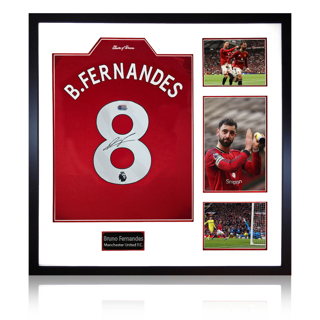 Bruno Fernandes Signed Manchester United Shirt Elite Frame (ACG Cert)