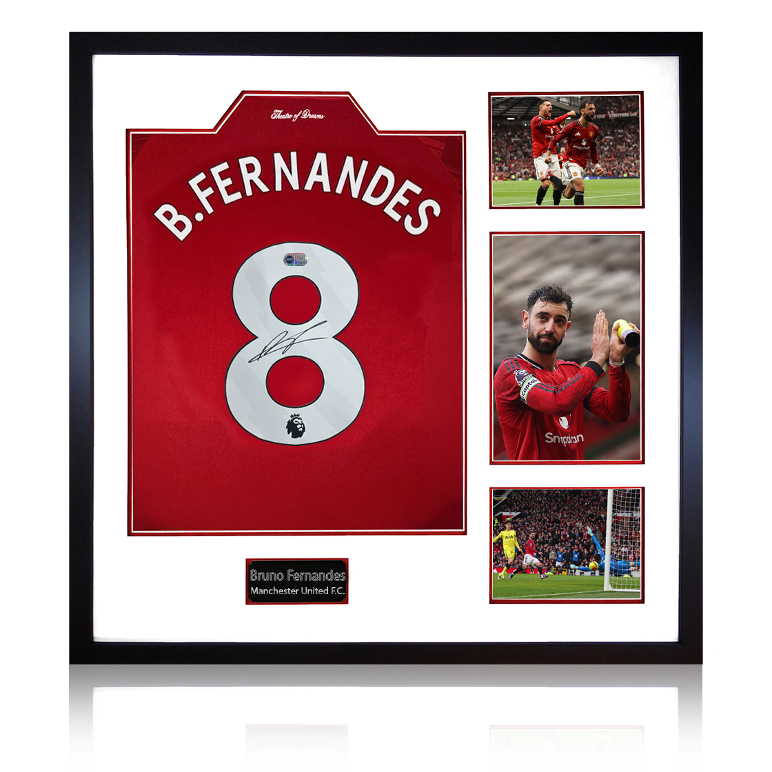 Bruno Fernandes Signed Manchester United Shirt Elite Frame (ACG Cert)