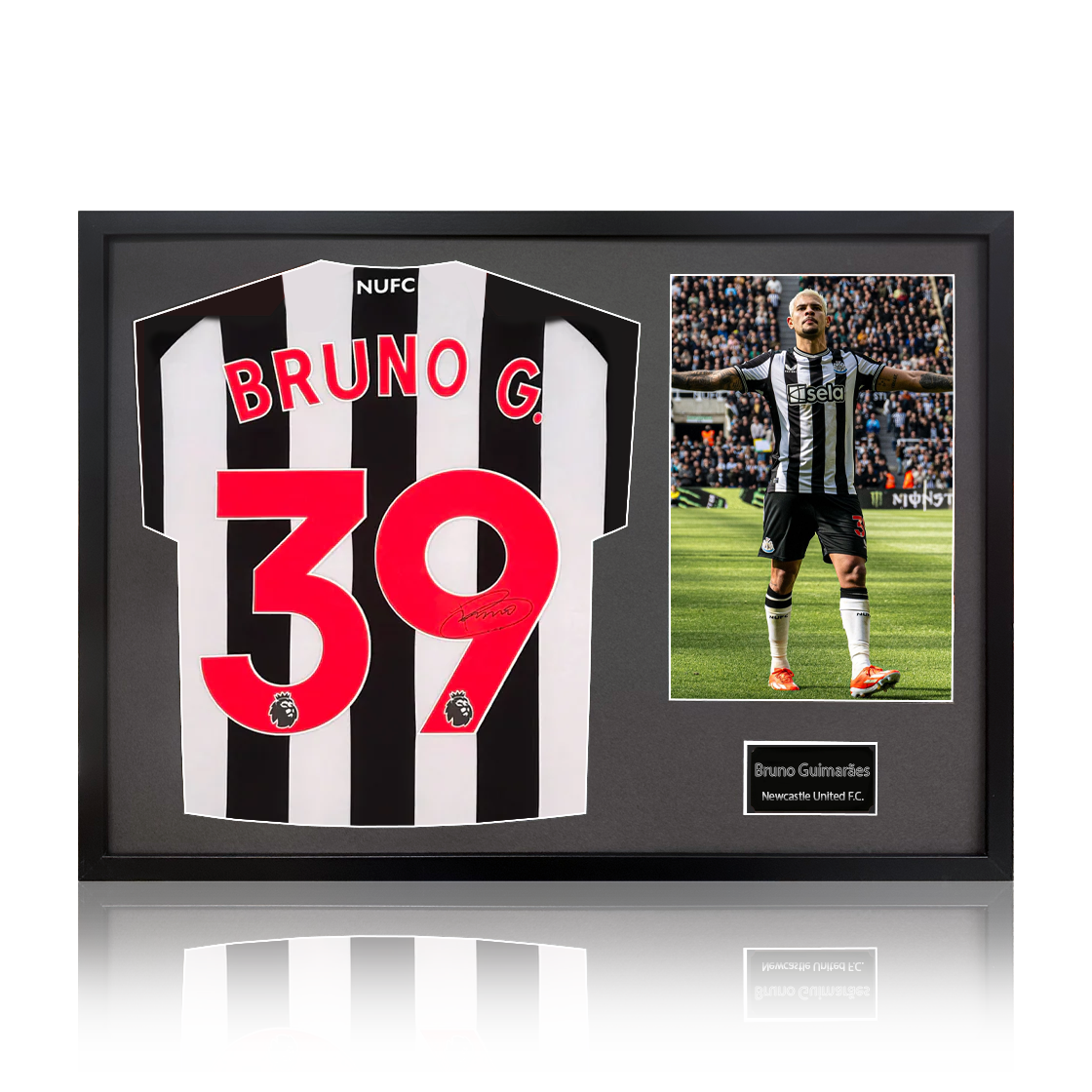 Bruno Guimarães Signed Newcastle United 23-24 Shirt Classic Frame