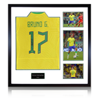 Bruno Guimarães Signed Brazil Shirt Elite Frame