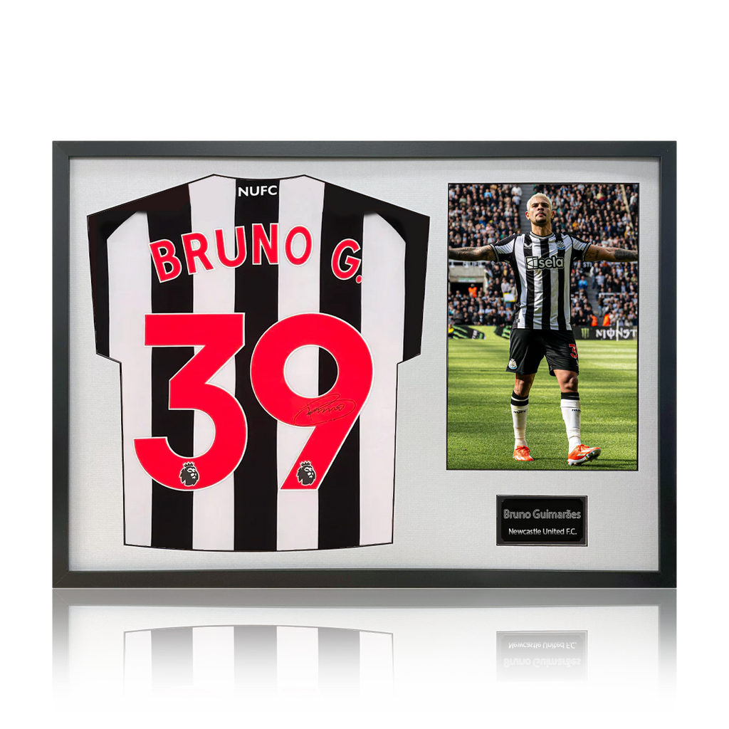 Bruno Guimarães Signed Newcastle United 23-24 Shirt Classic Frame