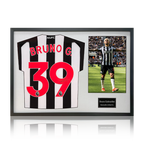 Bruno Guimarães Signed Newcastle United 23-24 Shirt Classic Frame