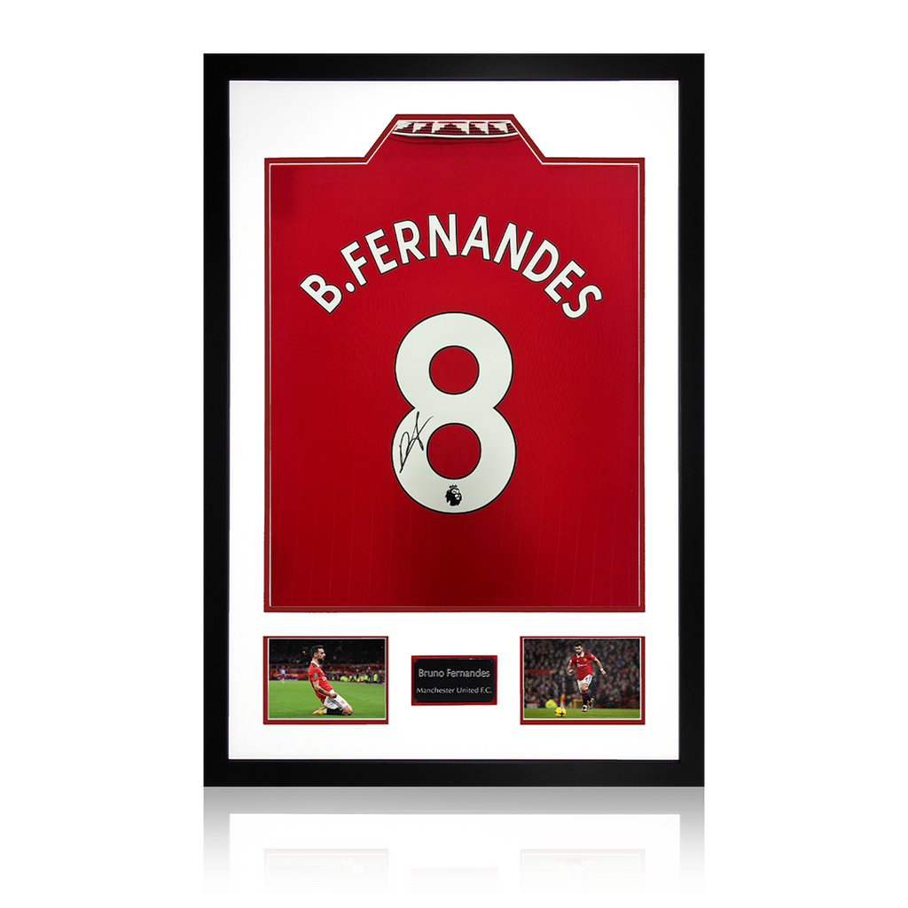 Bruno Fernandes Signed 22/23 Manchester United Premium Frame