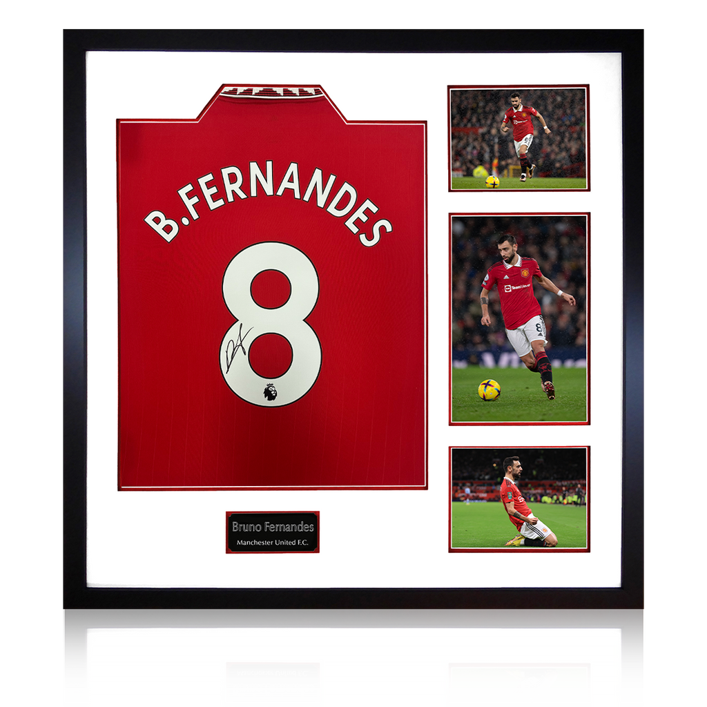 Bruno Fernandes Signed 22/23 Manchester United Shirt Elite Frame