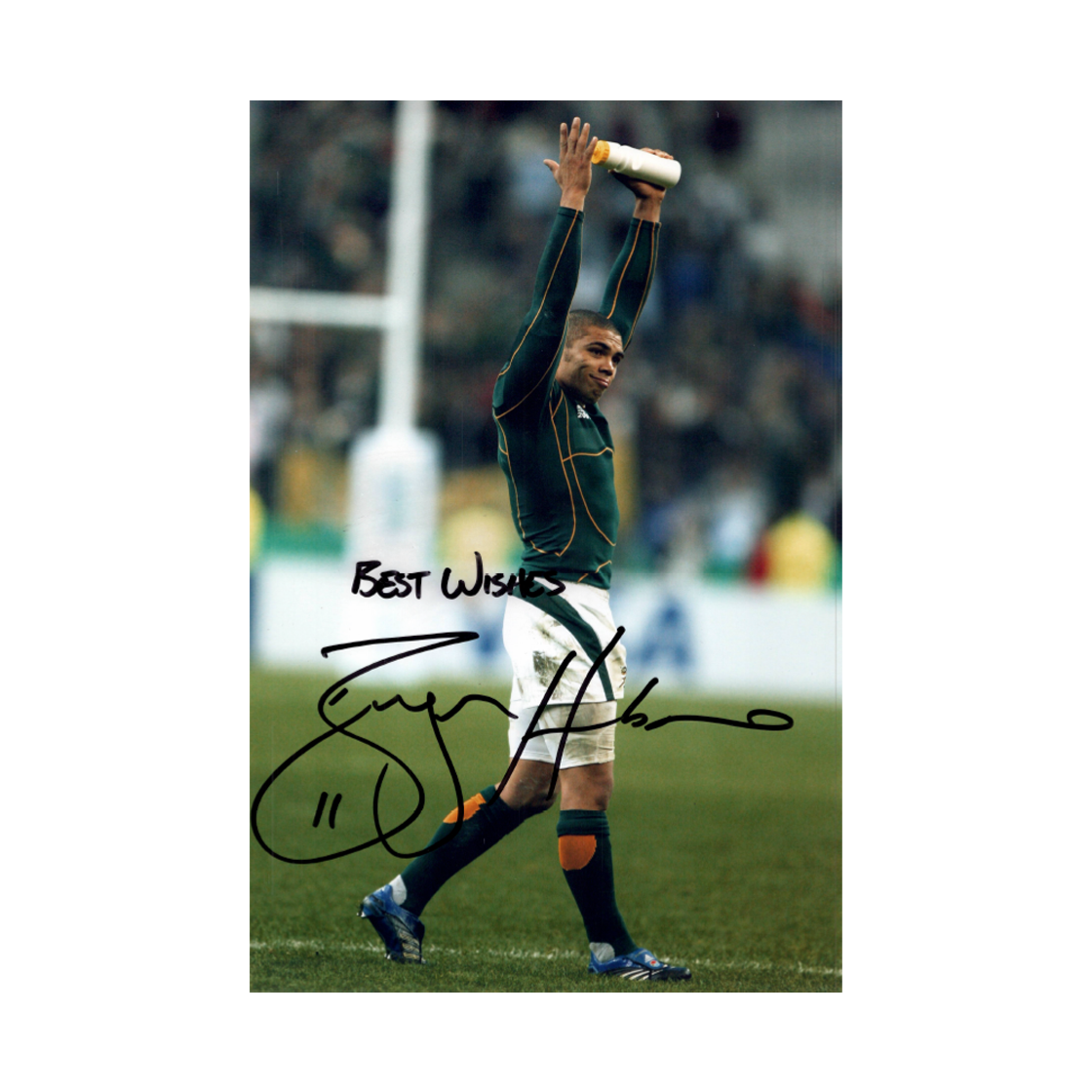 Bryan Habana Signed 12x8 Image