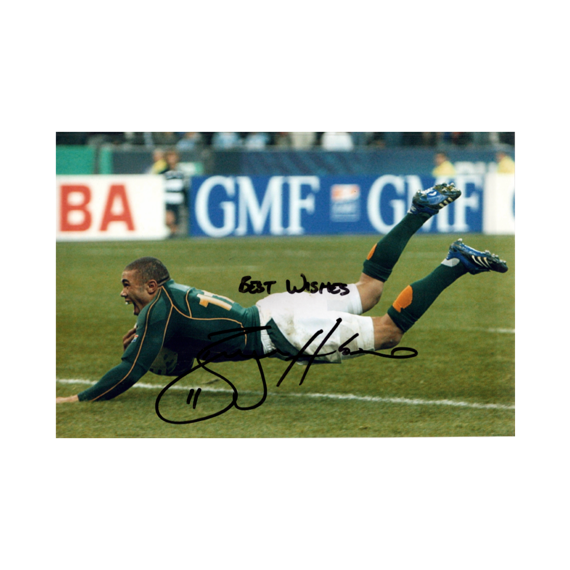Bryan Habana Signed 12x8 Image