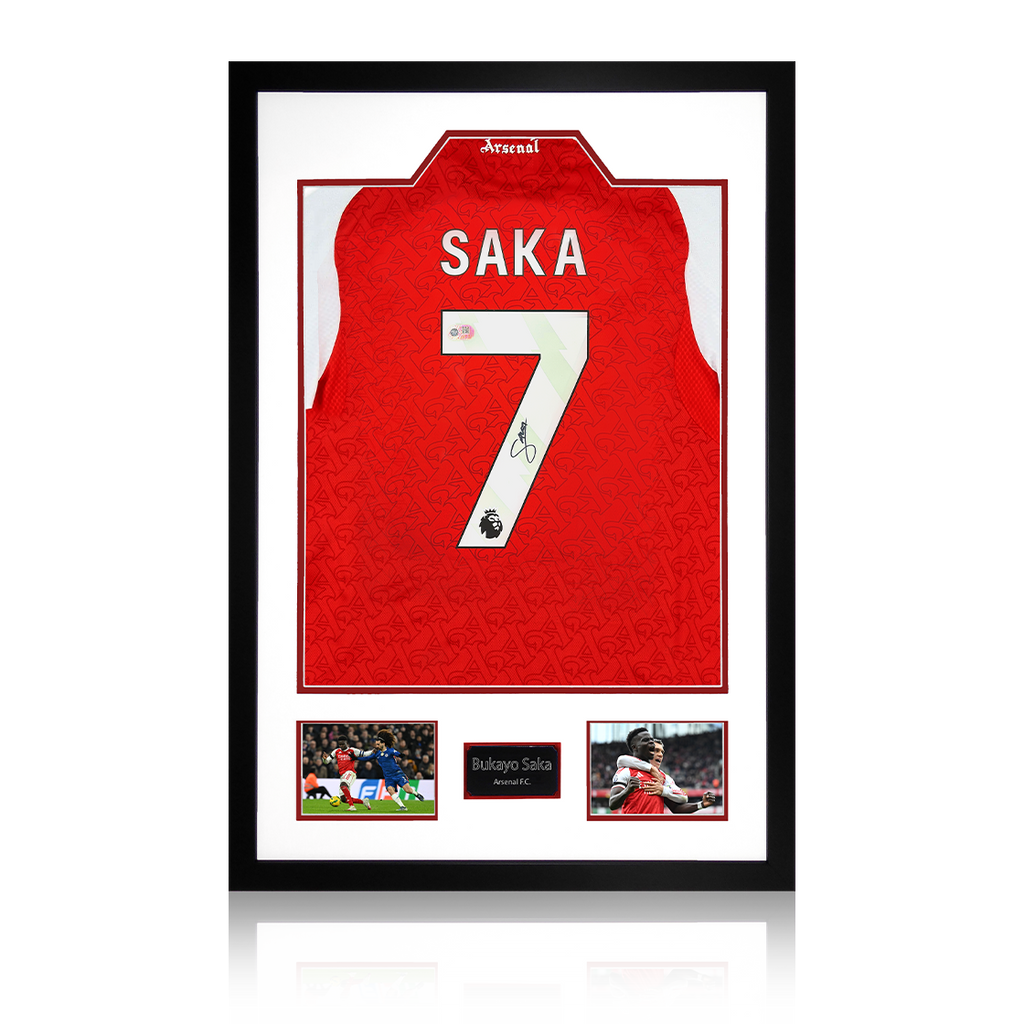 Bukayo Saka Signed Arsenal Shirt Premium Frame (ACG Cert)