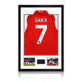 Bukayo Saka Signed Arsenal Shirt Premium Frame (ACG Cert)