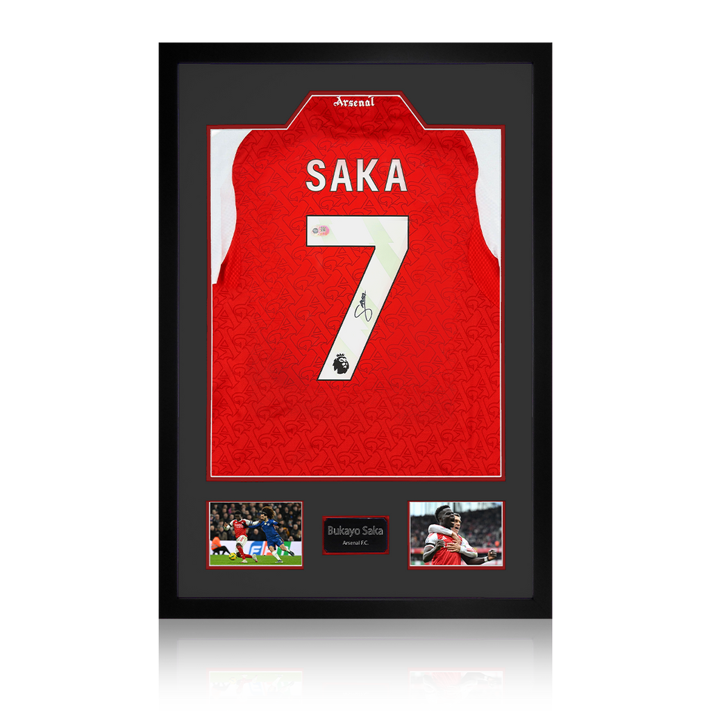 Bukayo Saka Signed Arsenal Shirt Premium Frame (ACG Cert)
