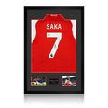 Bukayo Saka Signed Arsenal Shirt Premium Frame (ACG Cert)